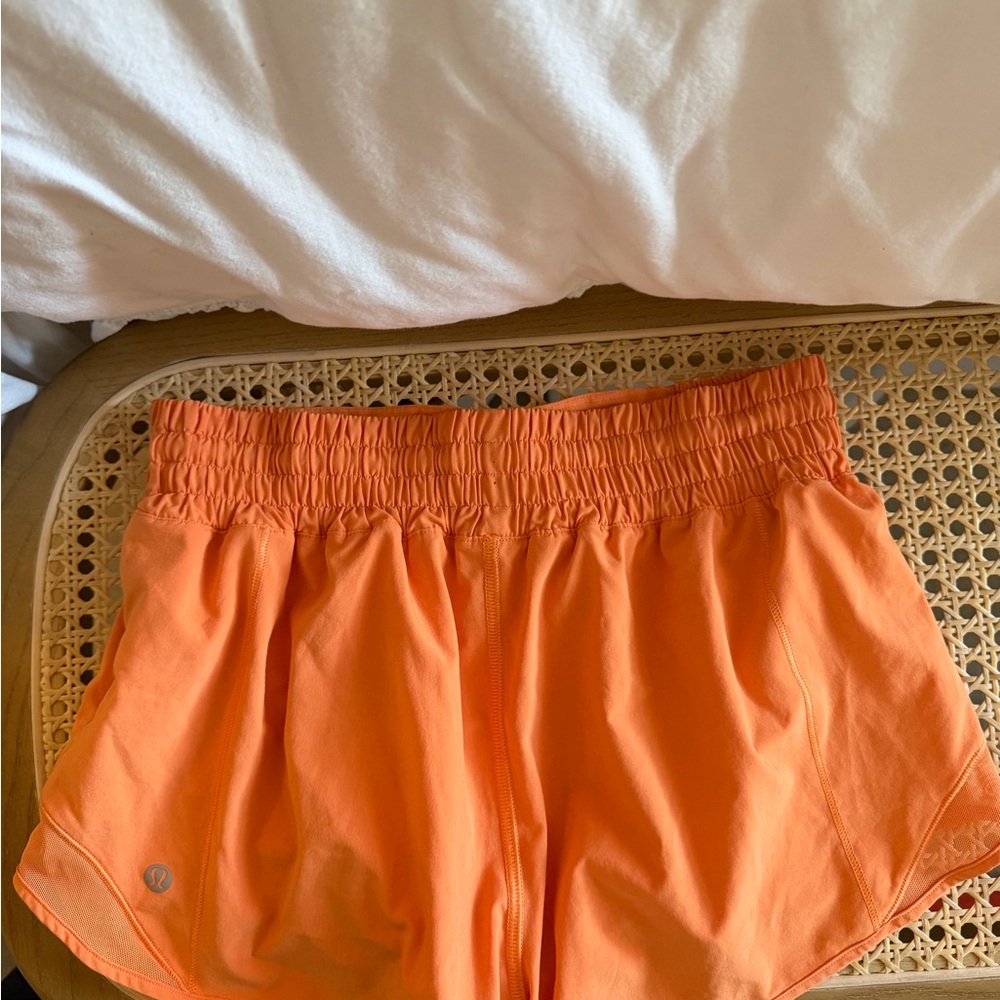 lululemon athletica Vibrant Orange Athletic Shorts